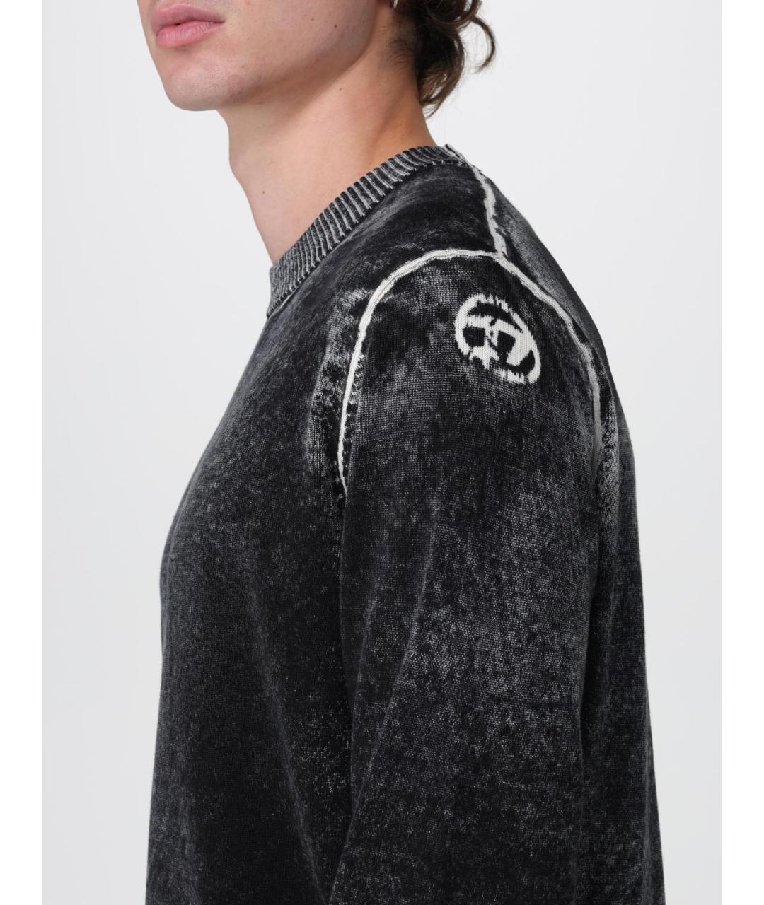 DIESEL Черный хлопковый джемпер / свитер, фото 3