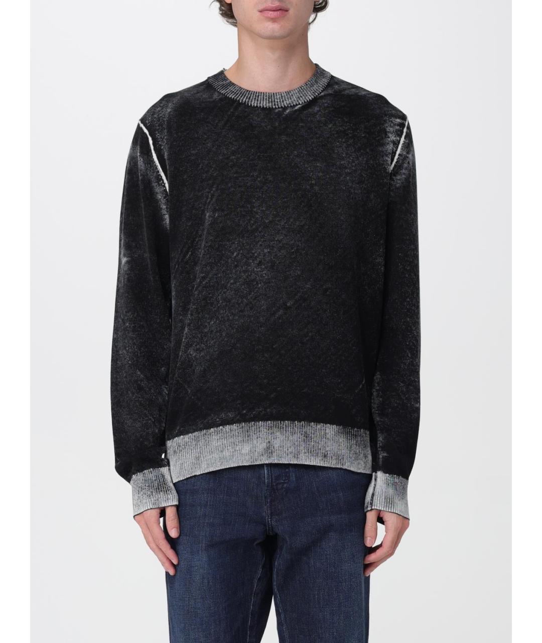 DIESEL Черный хлопковый джемпер / свитер, фото 4