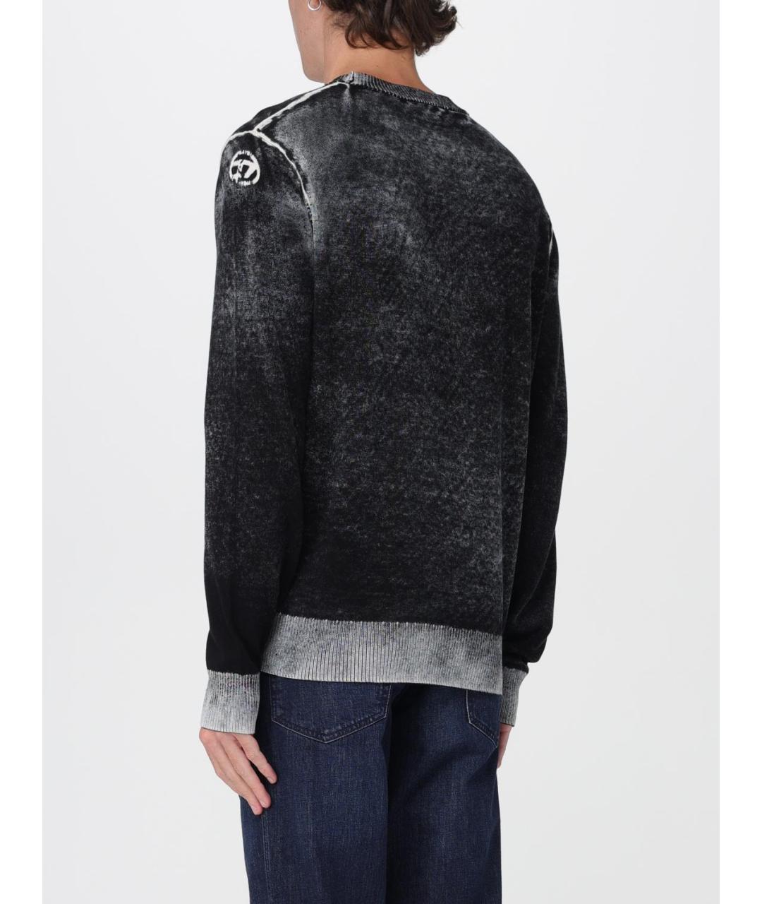 DIESEL Черный хлопковый джемпер / свитер, фото 2