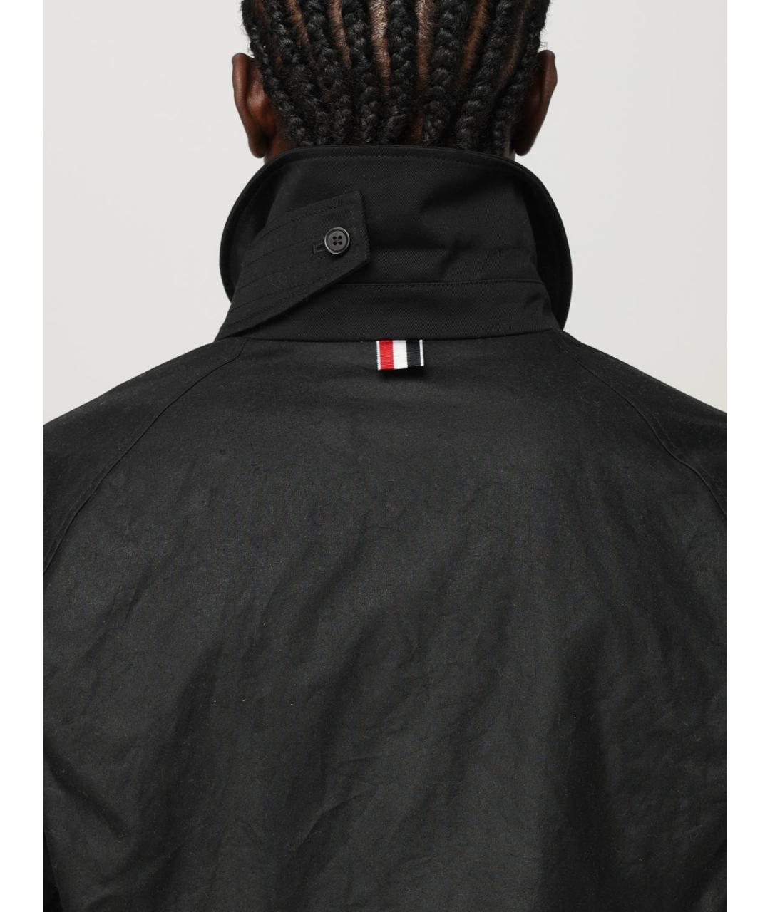 THOM BROWNE Черная хлопковая куртка, фото 5