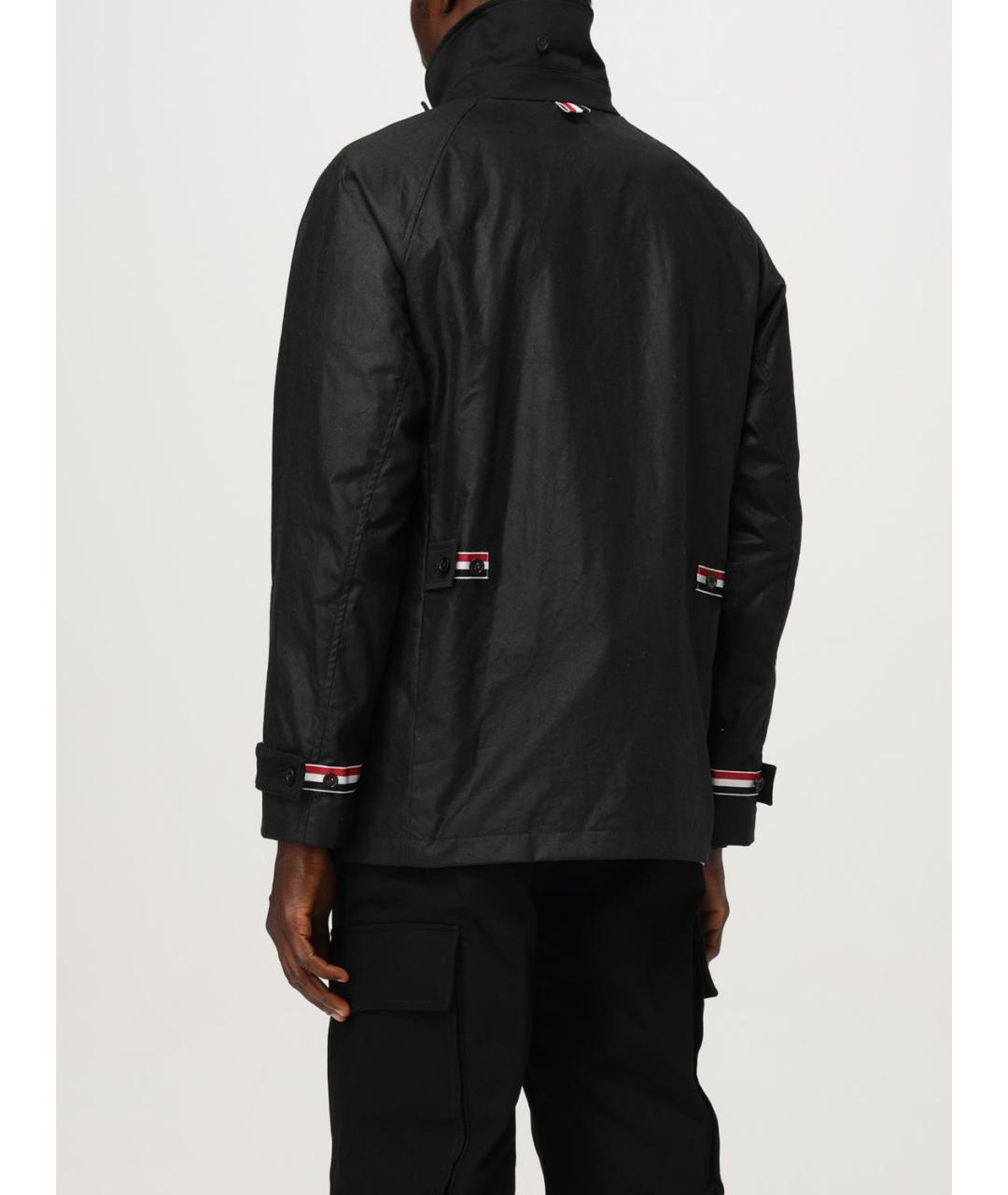 THOM BROWNE Черная хлопковая куртка, фото 3