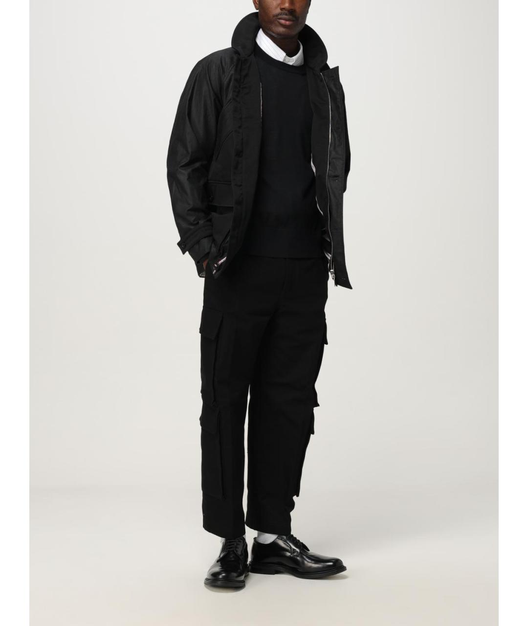 THOM BROWNE Черная хлопковая куртка, фото 2