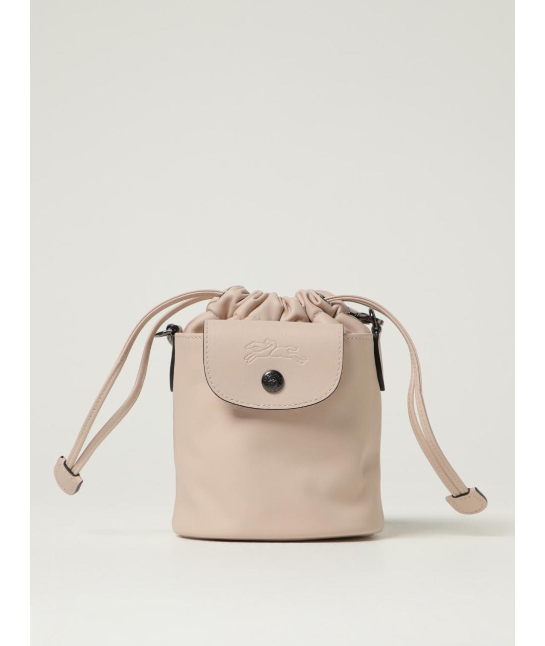 LONGCHAMP Бежевая кожаная сумка через плечо, фото 4