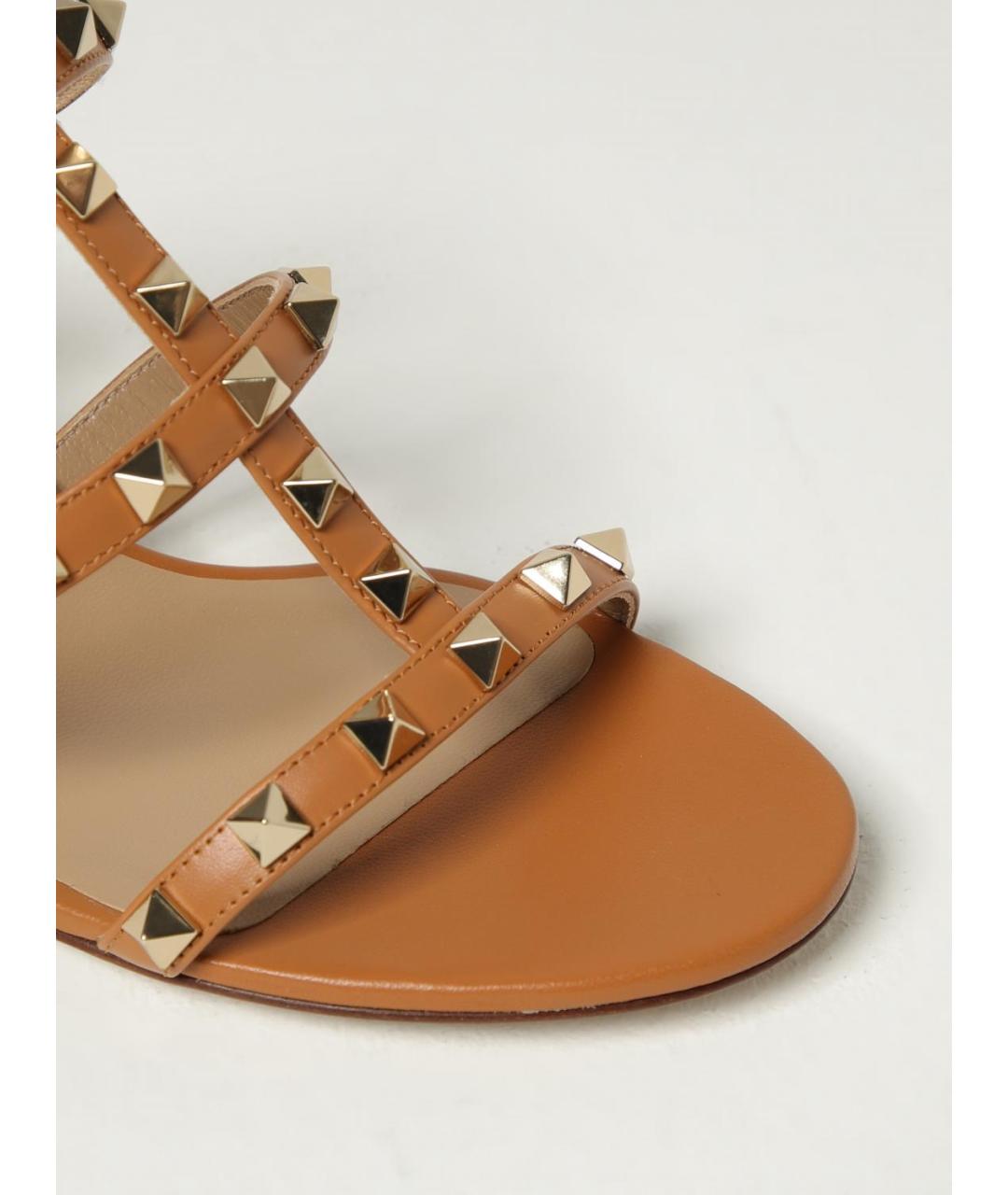 VALENTINO Коричневые кожаные мюли, фото 4