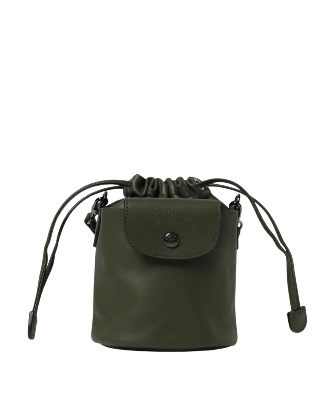 LONGCHAMP Зеленая кожаная сумка через плечо, фото 1