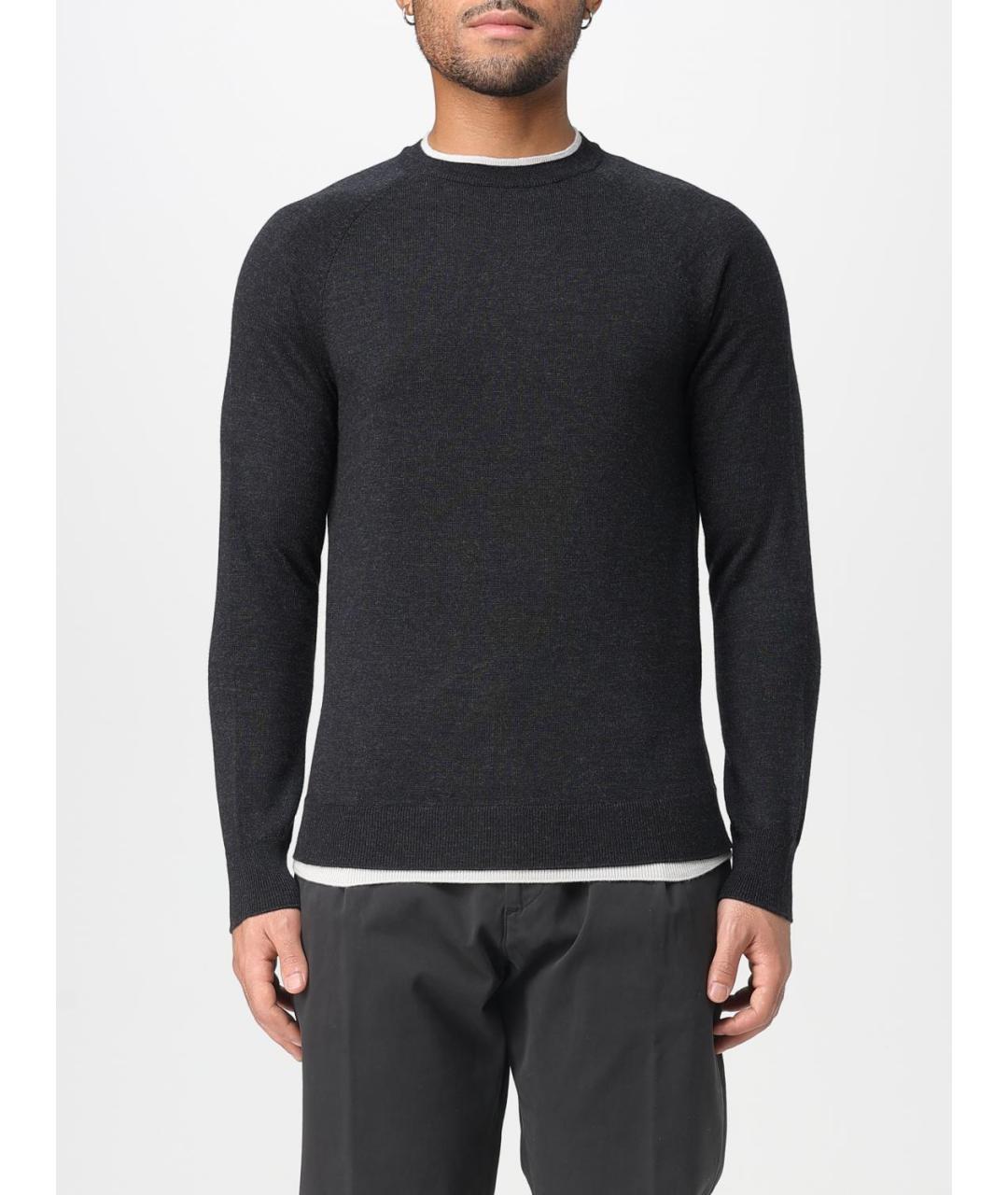 ELEVENTY Серый шерстяной джемпер / свитер, фото 4