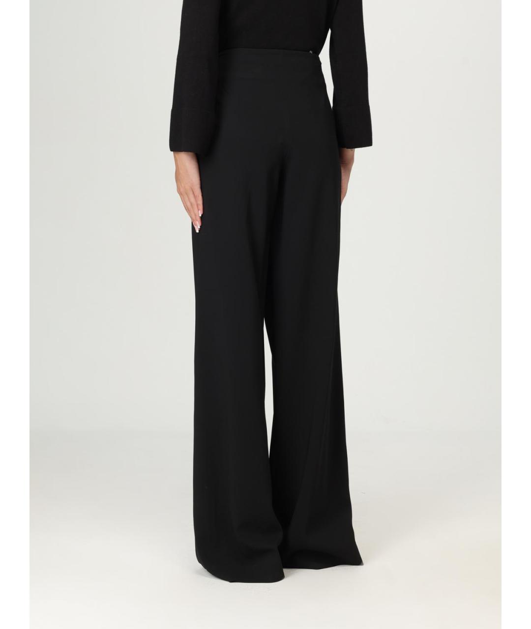 ERMANNO SCERVINO Черные вискозные брюки широкие, фото 3