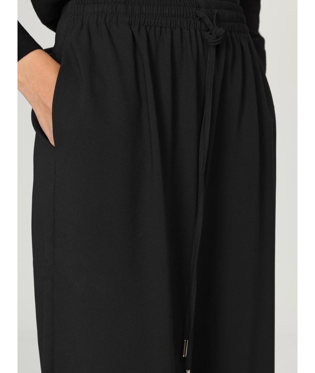 ERMANNO SCERVINO Черные вискозные брюки широкие, фото 5