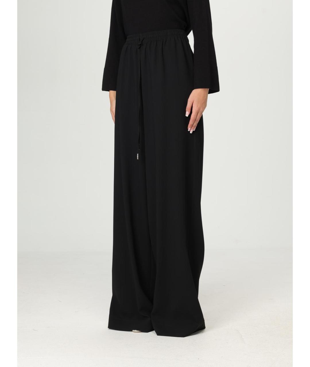 ERMANNO SCERVINO Черные вискозные брюки широкие, фото 4