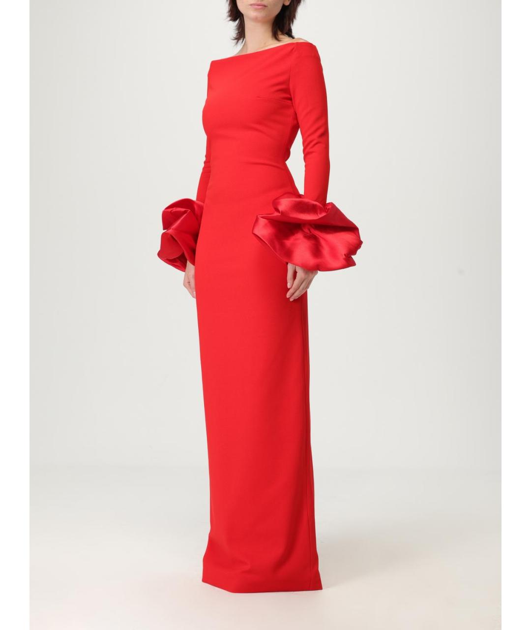 SOLACE LONDON Красное полиэстеровое вечернее платье, фото 3