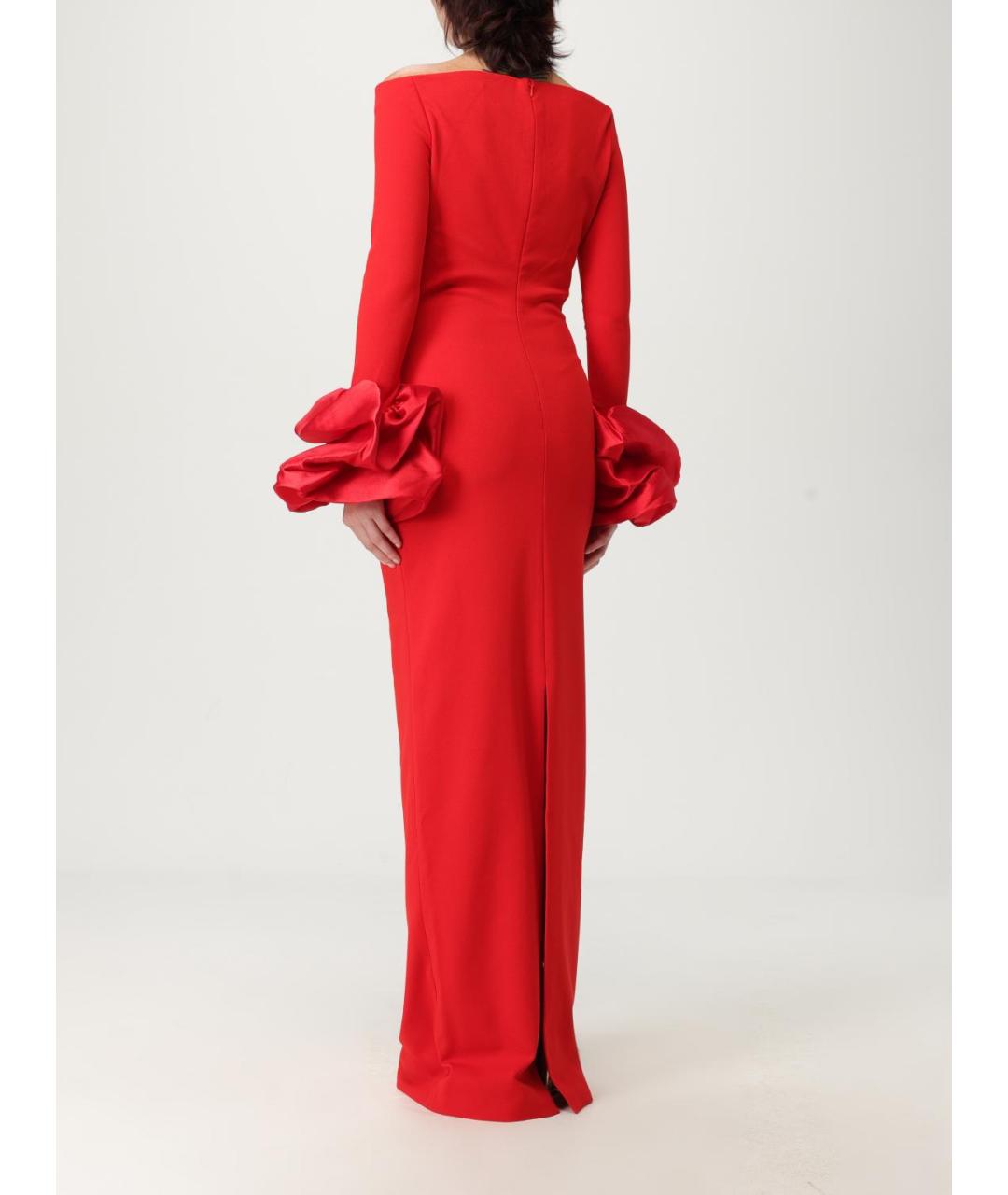 SOLACE LONDON Красное полиэстеровое вечернее платье, фото 2
