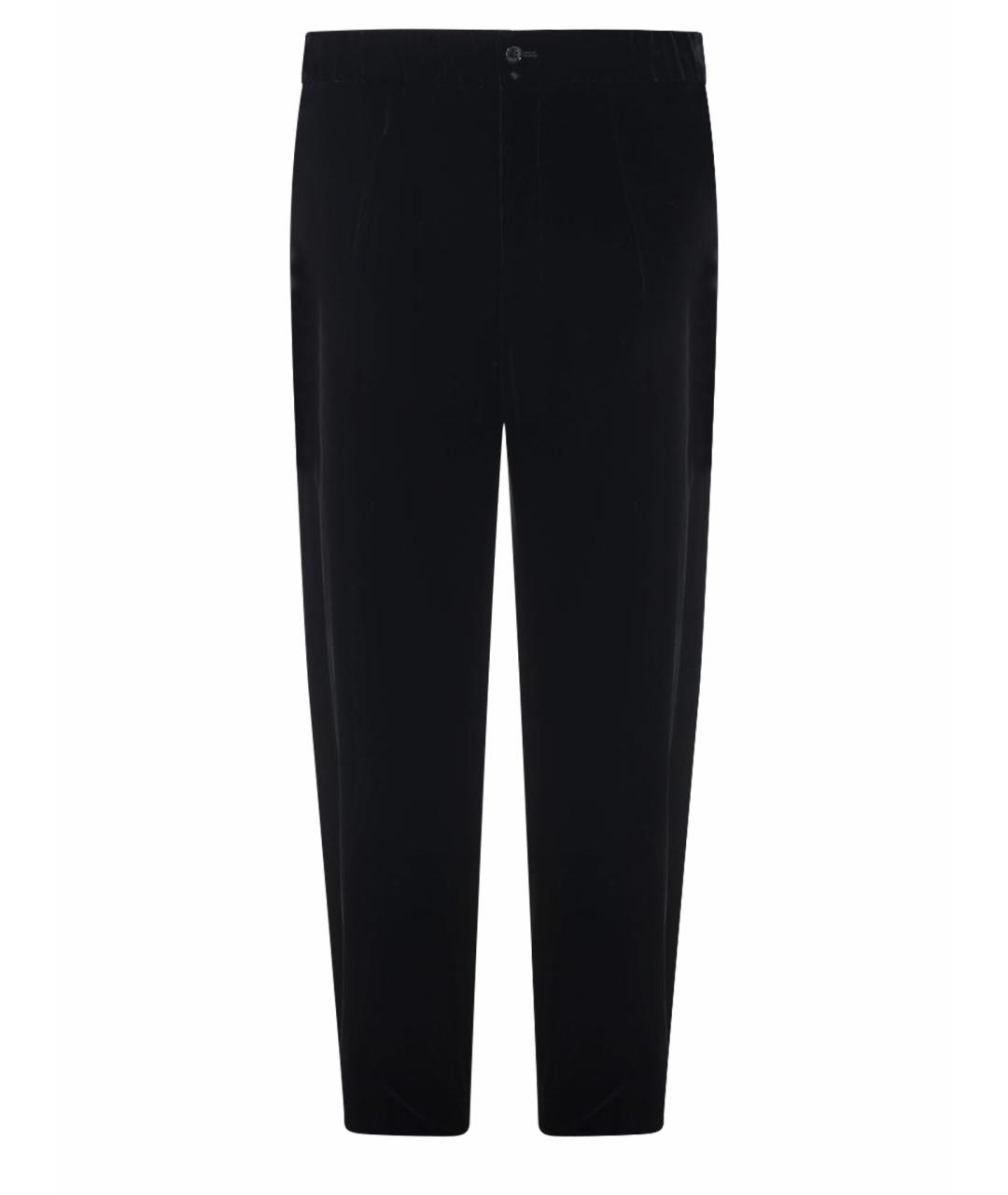GIORGIO ARMANI Черные хлопковые классические брюки, фото 1