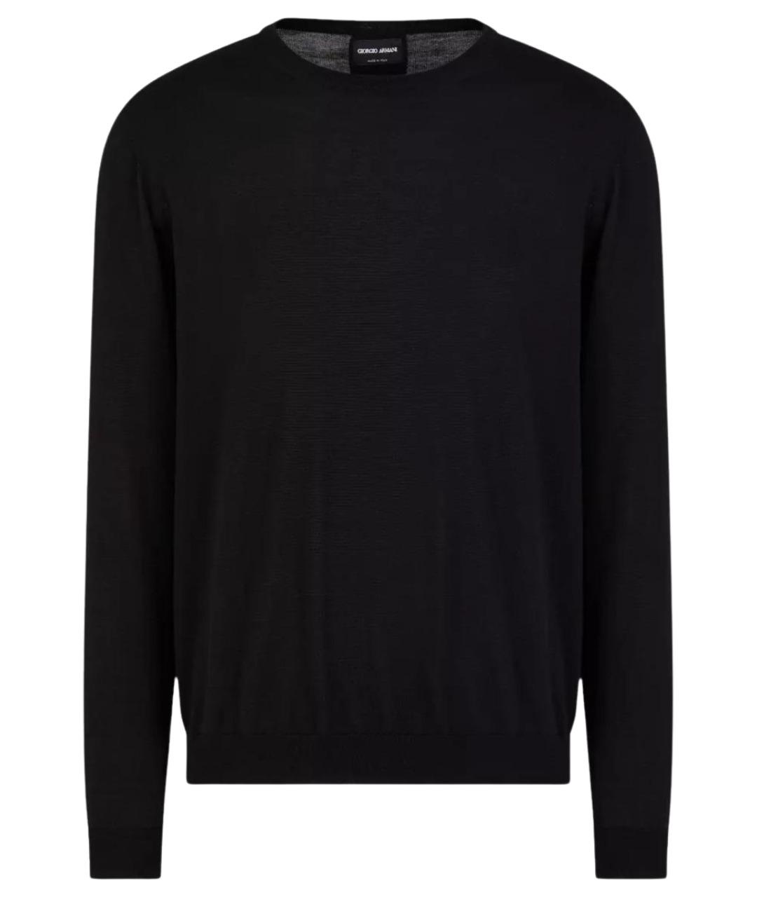 GIORGIO ARMANI Черный шелковый джемпер / свитер, фото 1