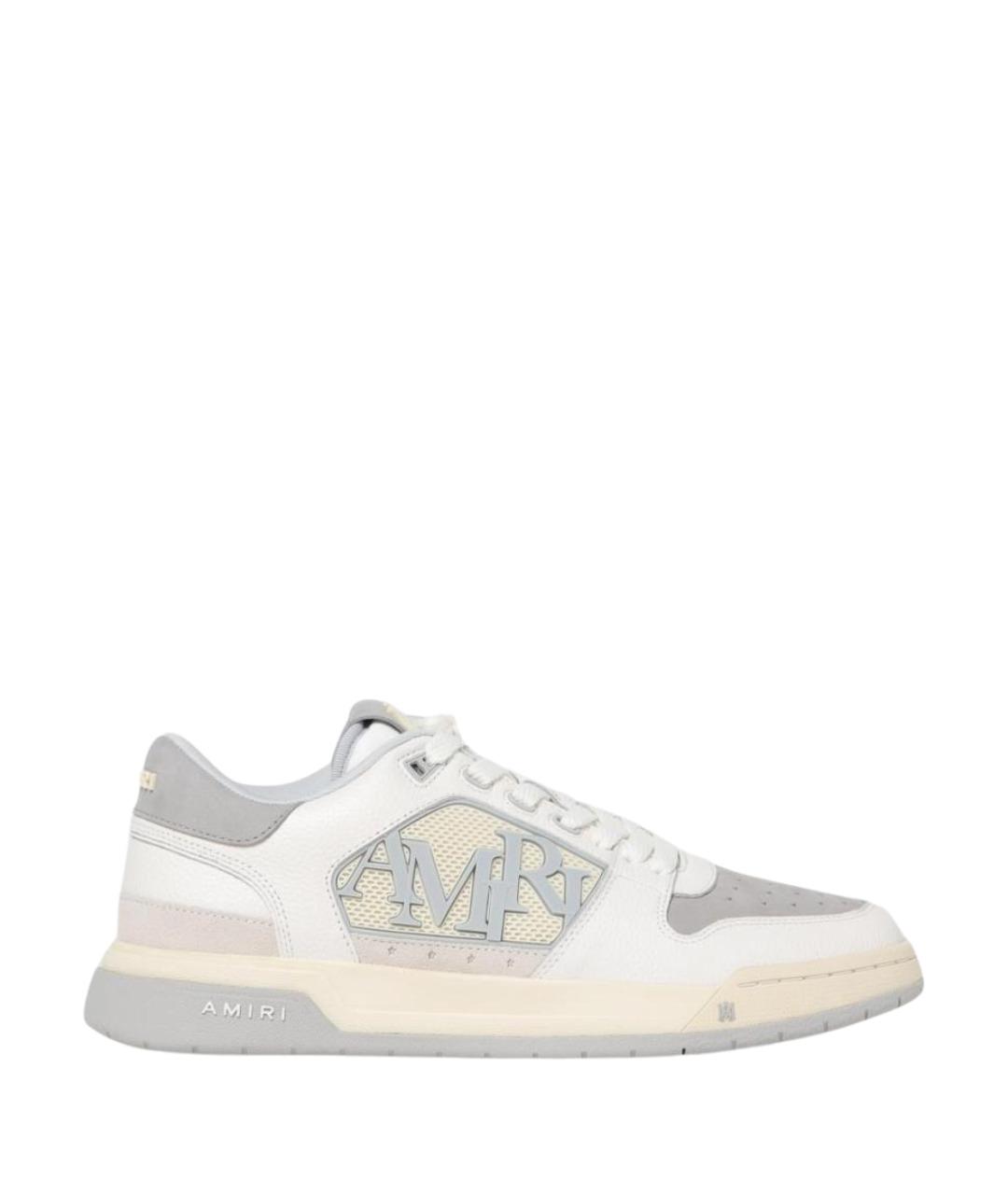 AMIRI Серые кожаные низкие кроссовки / кеды, фото 1
