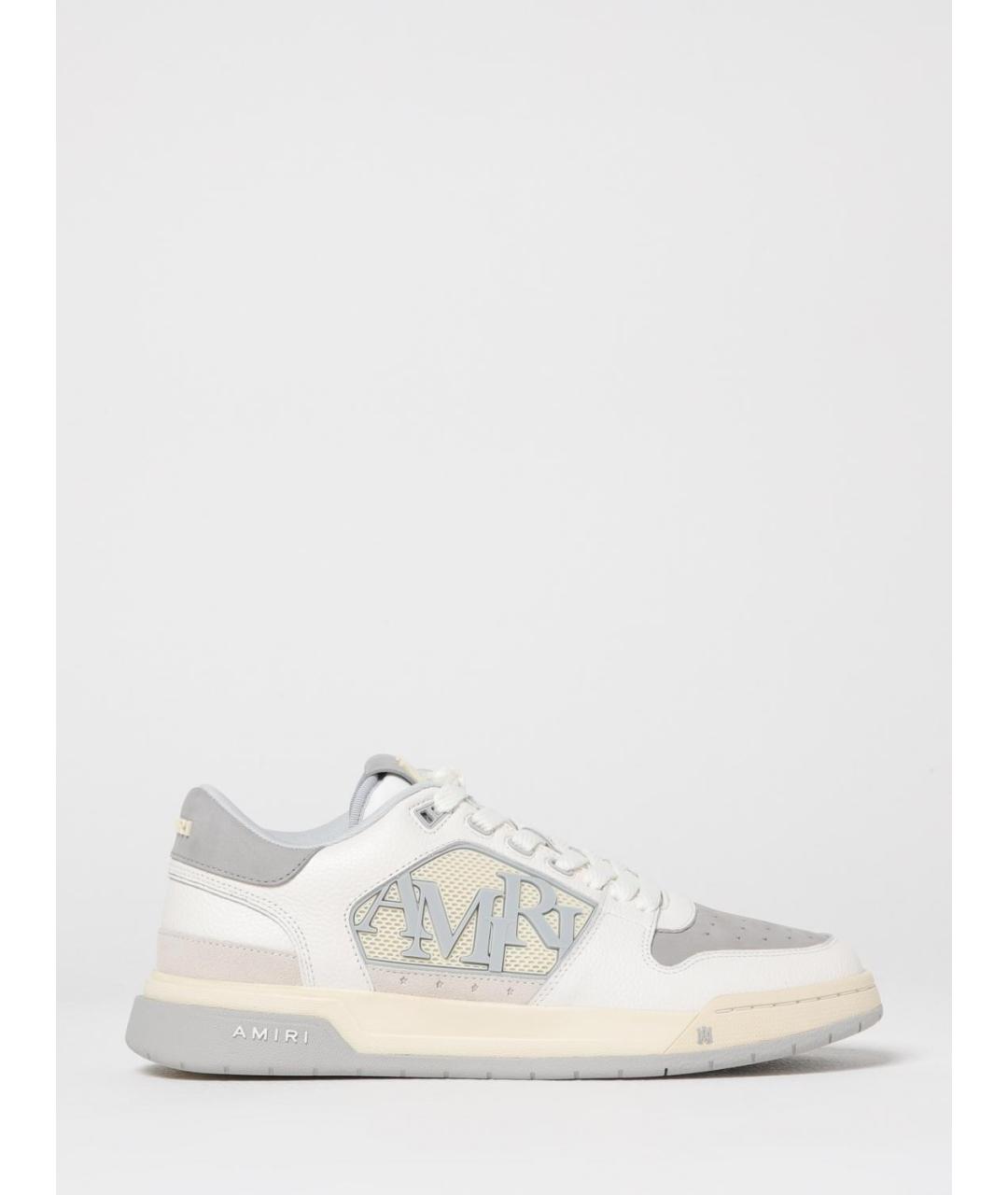 AMIRI Серые кожаные низкие кроссовки / кеды, фото 5