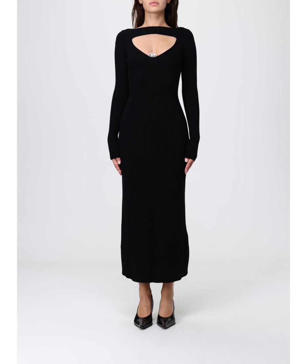 DIESEL Черное шерстяное вечернее платье, фото 2