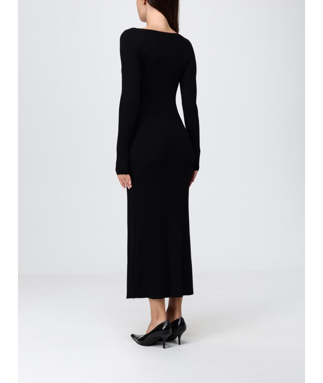 DIESEL Черное шерстяное вечернее платье, фото 3