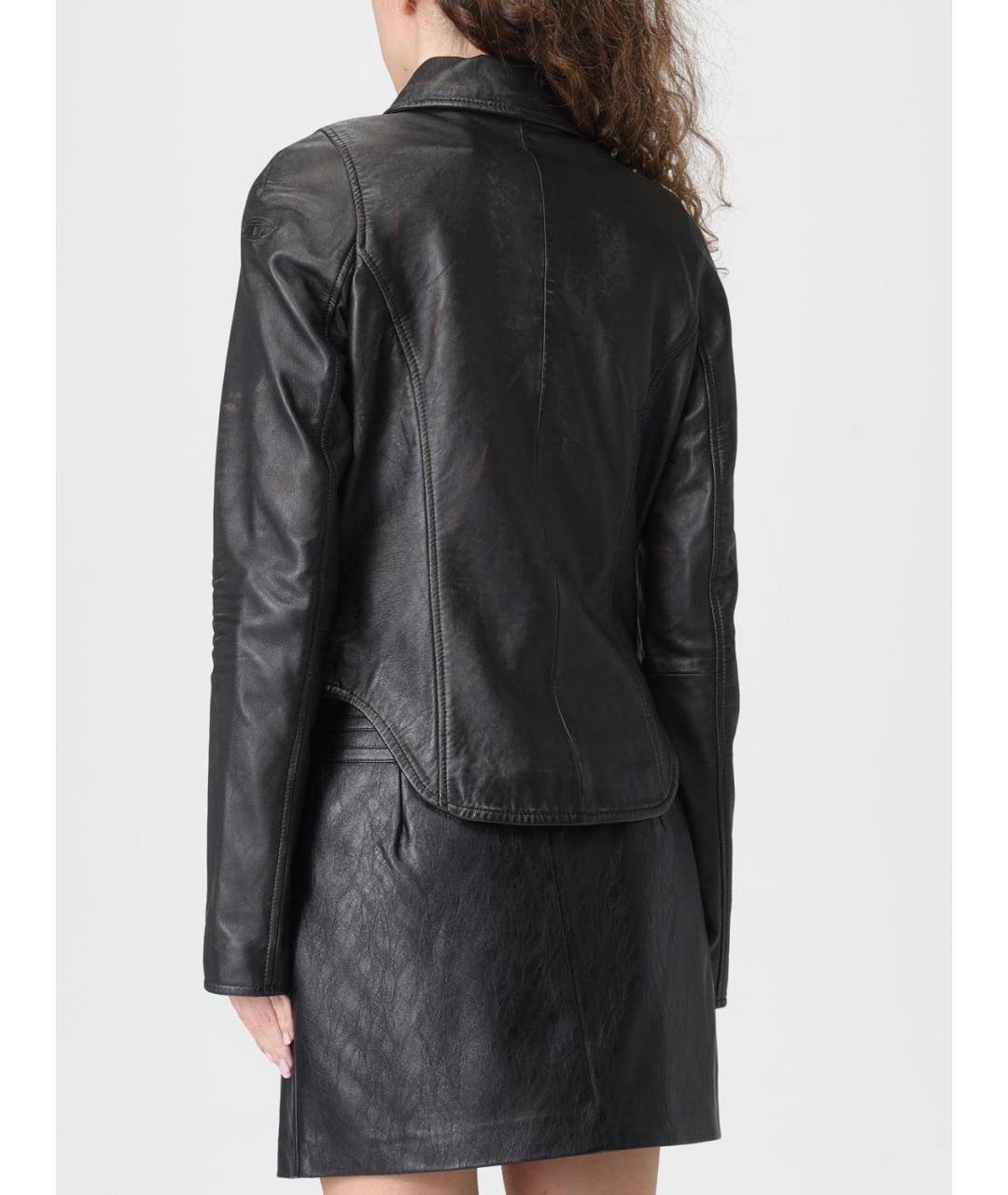 DIESEL Черная кожаная куртка, фото 3