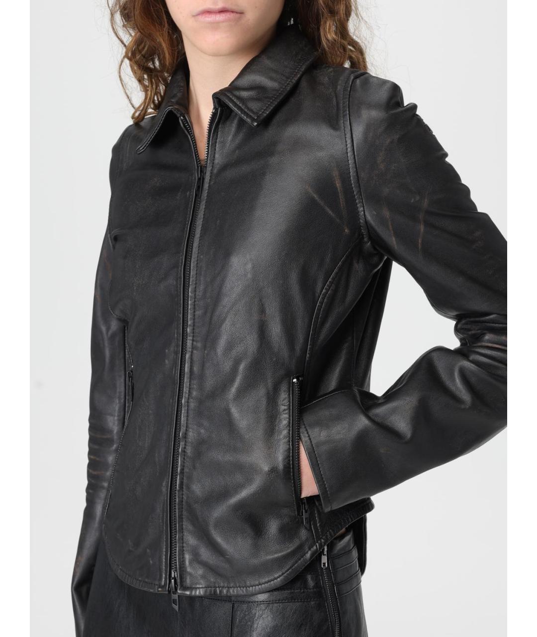 DIESEL Черная кожаная куртка, фото 5