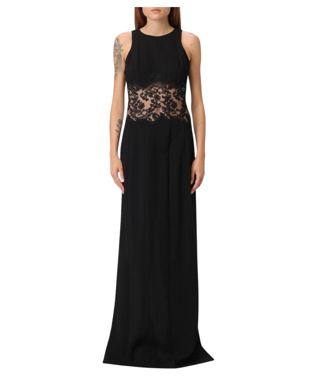 ERMANNO SCERVINO Черное вискозное вечернее платье, фото 1