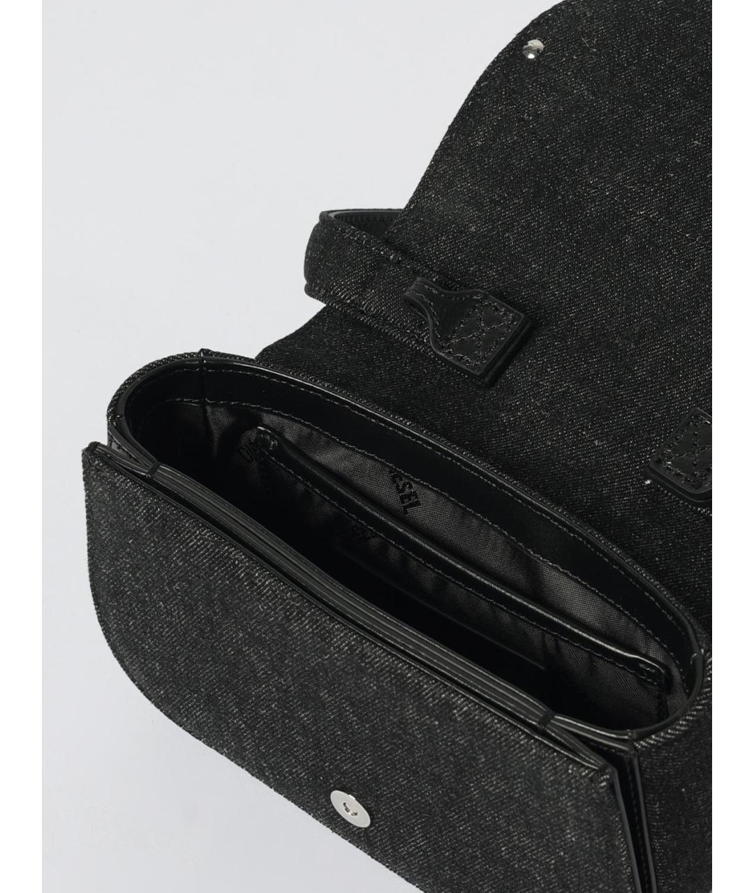 DIESEL Черная хлопковая сумка через плечо, фото 3