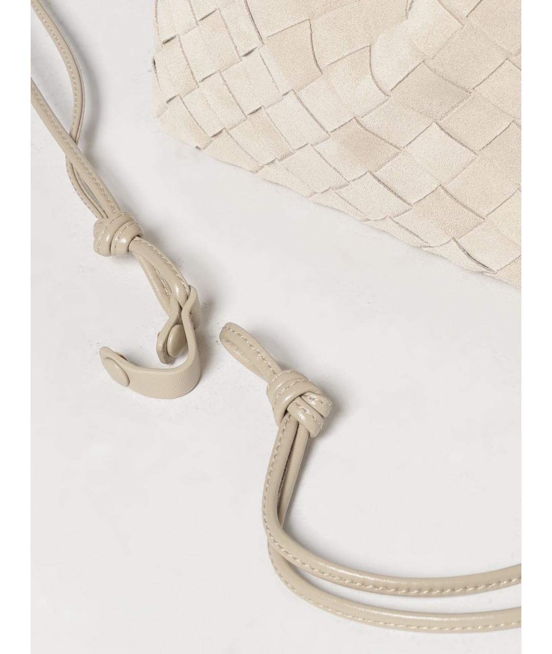 BOTTEGA VENETA Бежевая замшевая сумка через плечо, фото 4