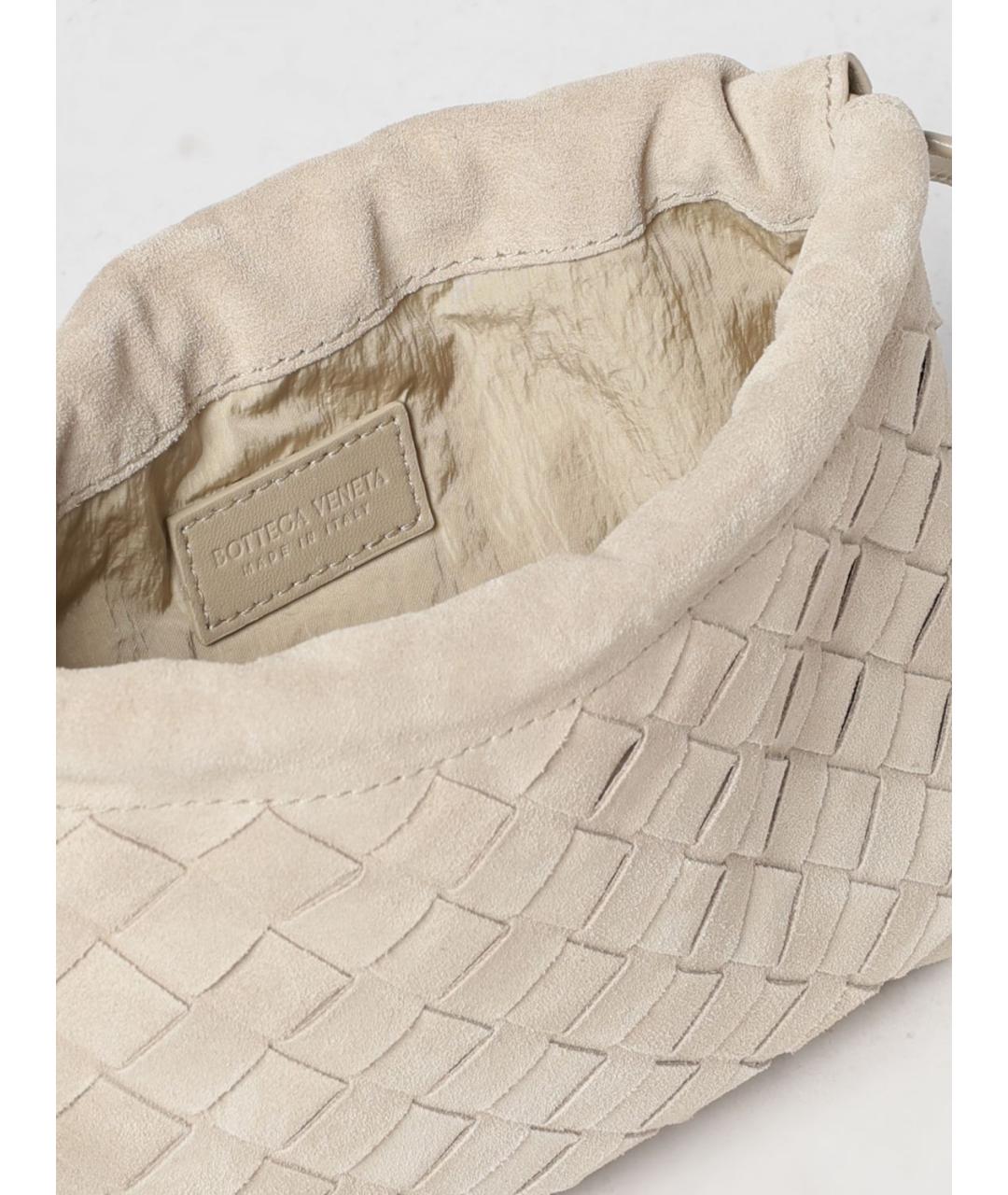 BOTTEGA VENETA Бежевая замшевая сумка через плечо, фото 5
