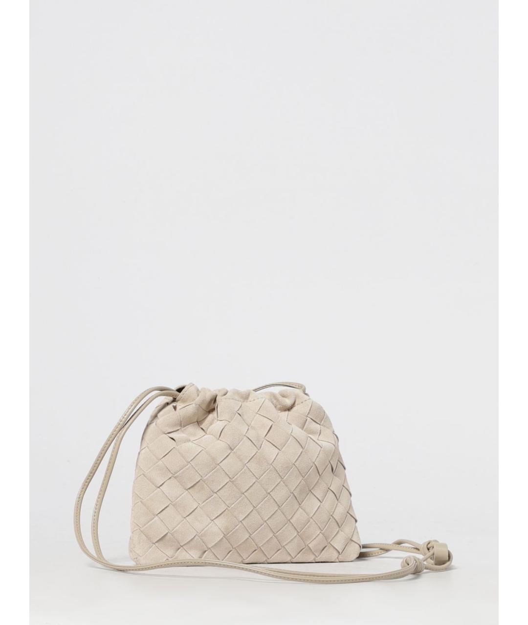 BOTTEGA VENETA Бежевая замшевая сумка через плечо, фото 3