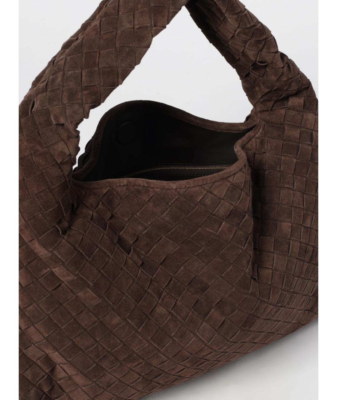 BOTTEGA VENETA Коричневая замшевая сумка через плечо, фото 5