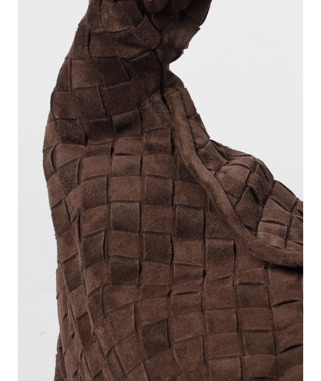 BOTTEGA VENETA Коричневая замшевая сумка через плечо, фото 4