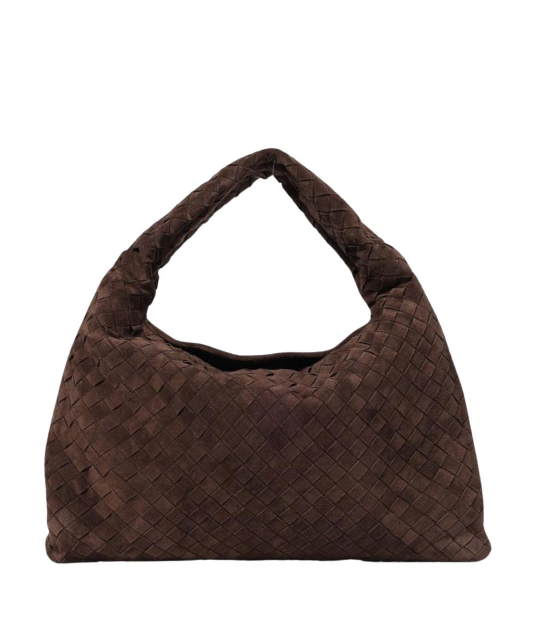 BOTTEGA VENETA Коричневая замшевая сумка через плечо, фото 1