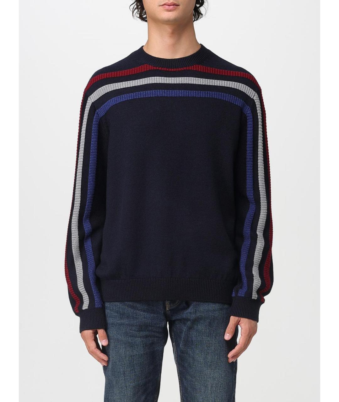 ARMANI EXCHANGE Синий шерстяной джемпер / свитер, фото 4