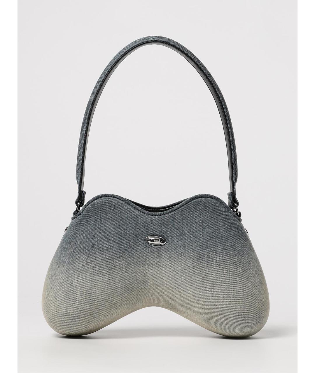 DIESEL Голубая хлопковая сумка через плечо, фото 4