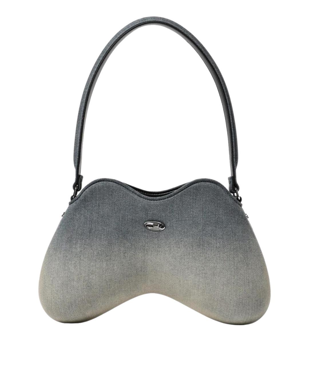 DIESEL Голубая хлопковая сумка через плечо, фото 1