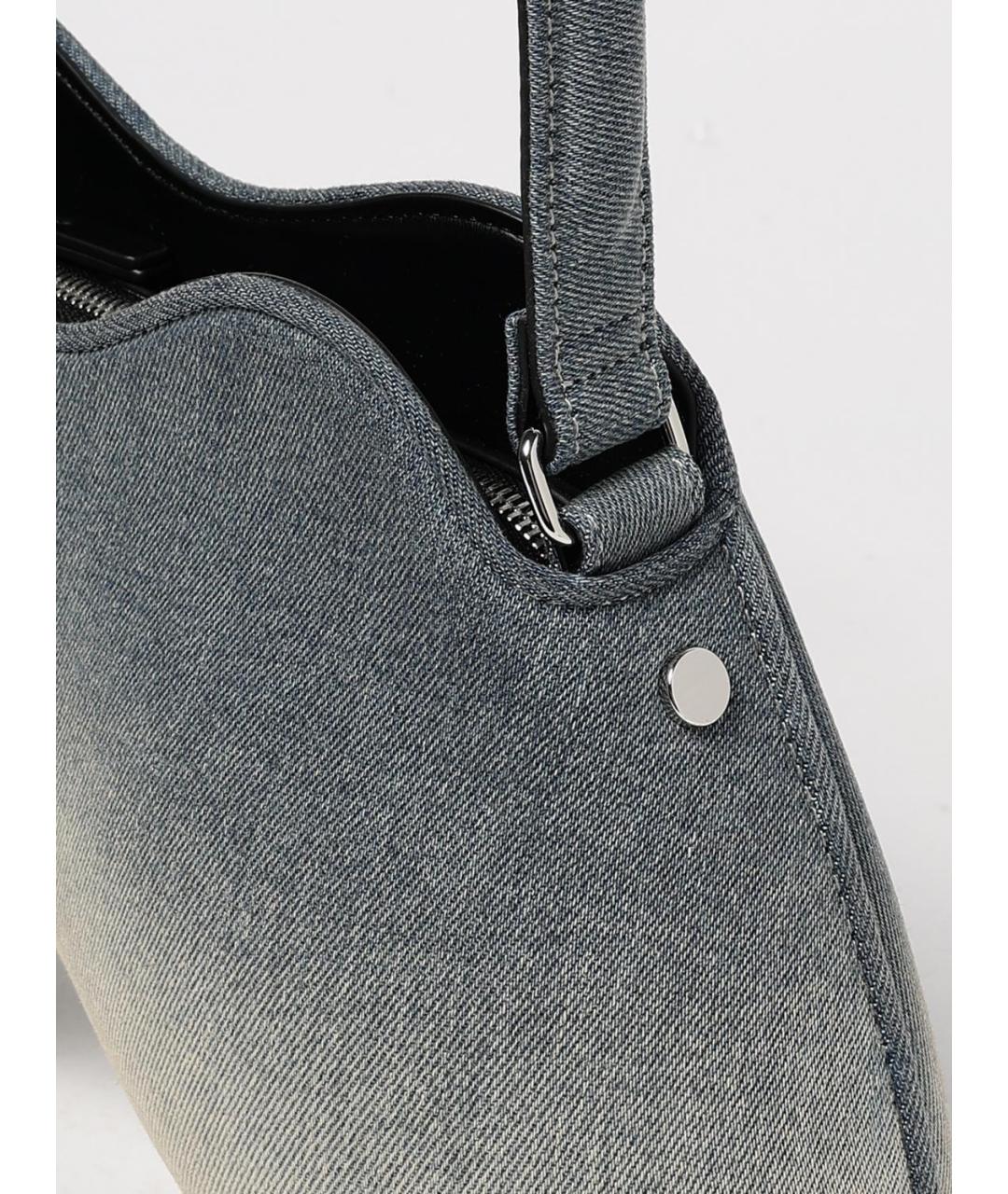 DIESEL Голубая хлопковая сумка через плечо, фото 3