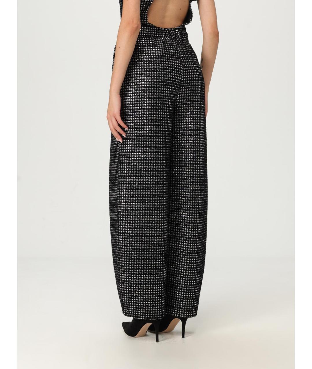 GIORGIO ARMANI Черные полиэстеровые брюки широкие, фото 3