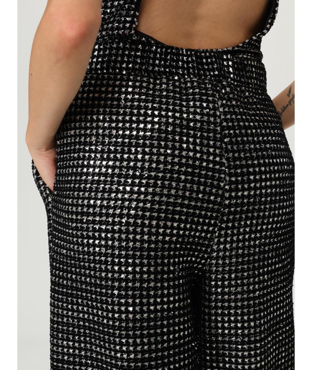 GIORGIO ARMANI Черные полиэстеровые брюки широкие, фото 5