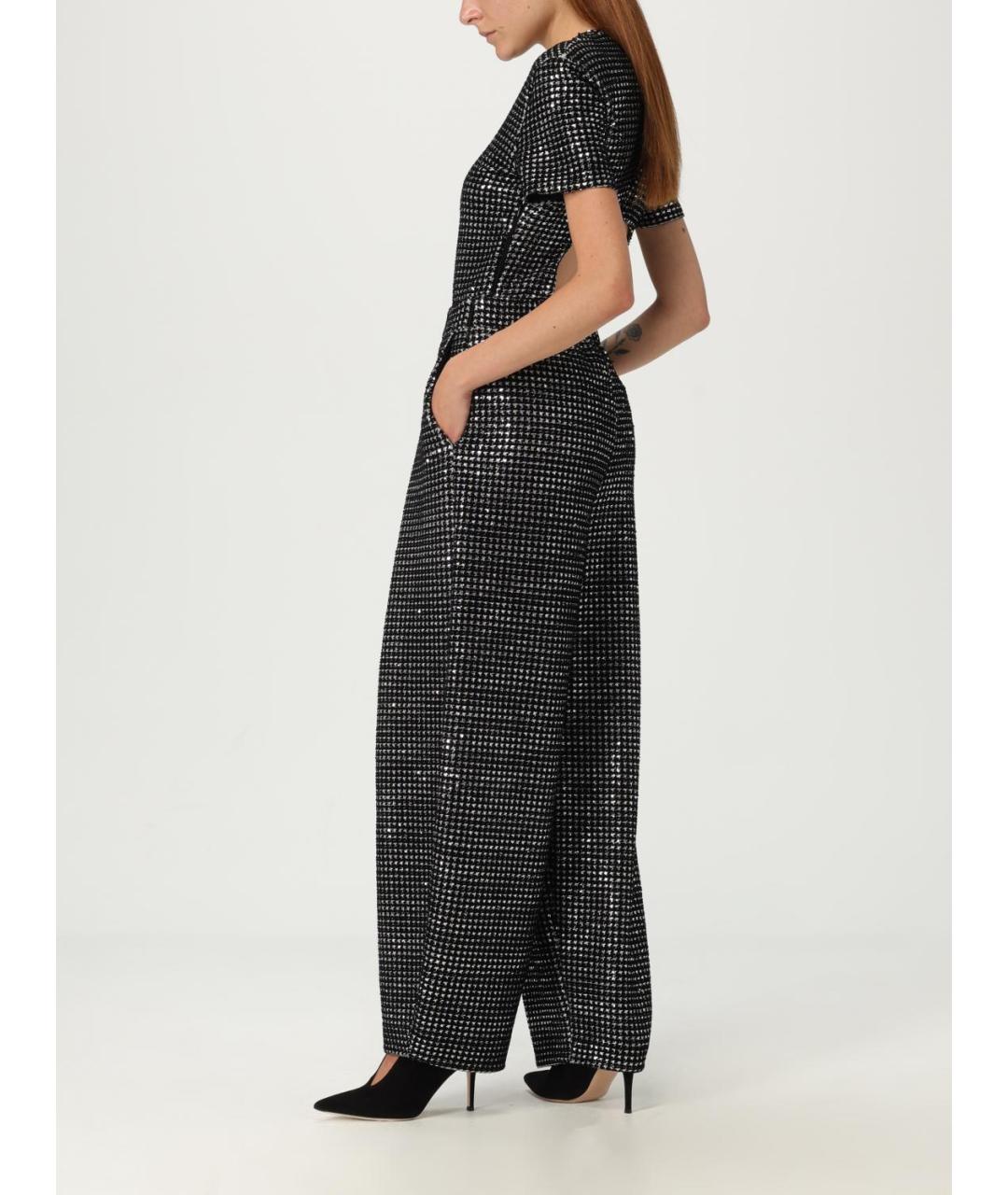 GIORGIO ARMANI Черные полиэстеровые брюки широкие, фото 2