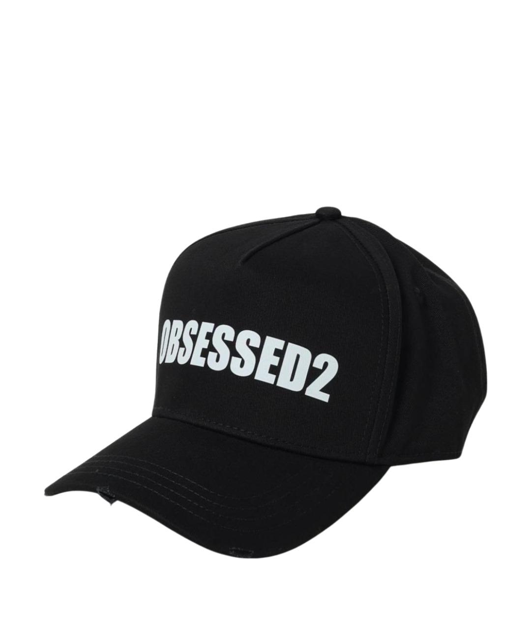 DSQUARED2 Черная хлопковая кепка/бейсболка, фото 1