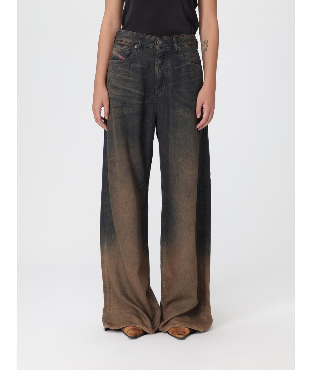 DIESEL Синие хлопковые прямые джинсы, фото 4