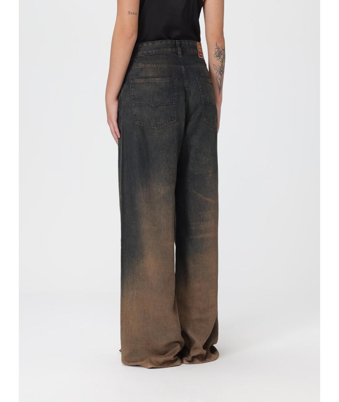 DIESEL Синие хлопковые прямые джинсы, фото 2