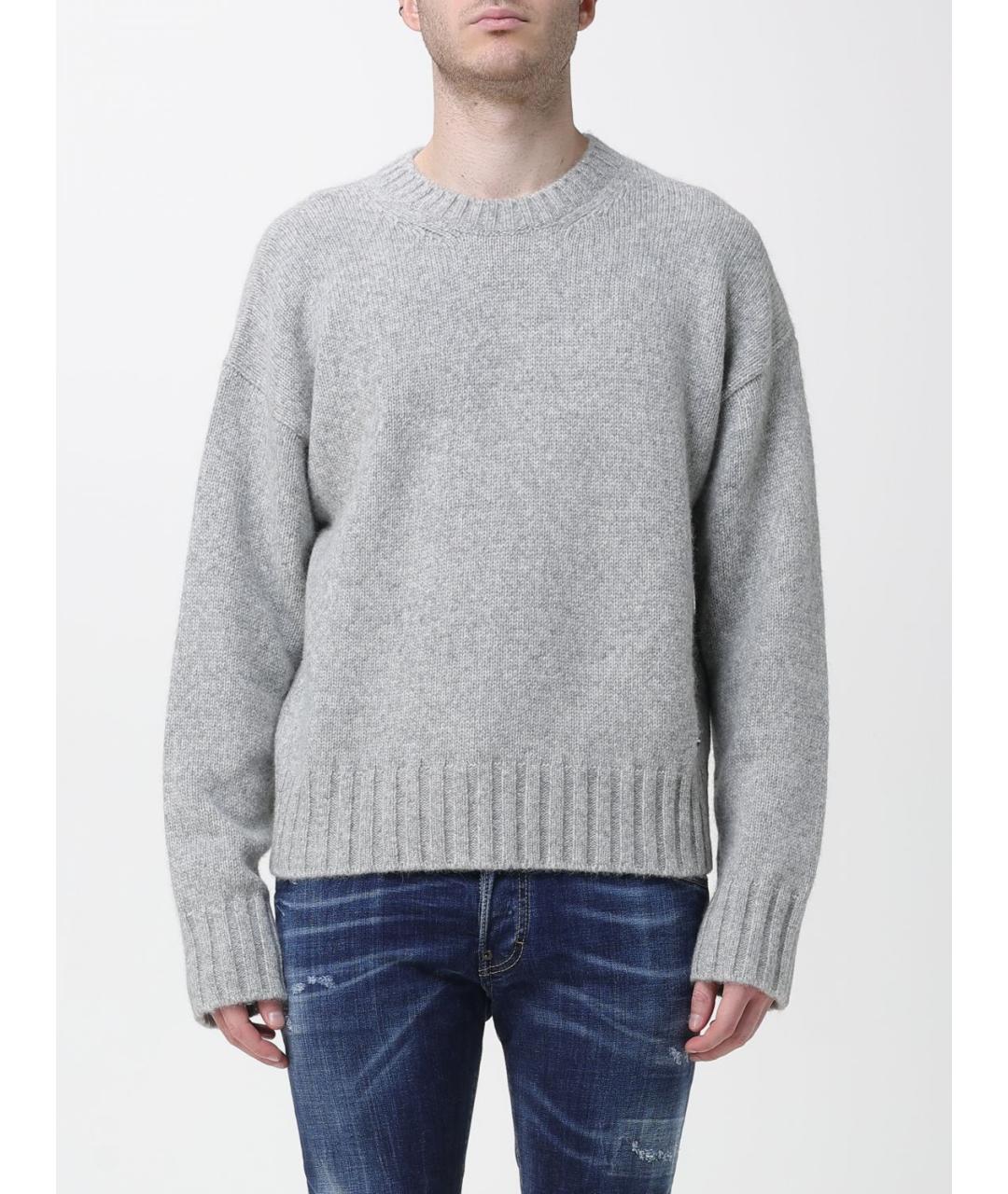 DSQUARED2 Серый шерстяной джемпер / свитер, фото 4