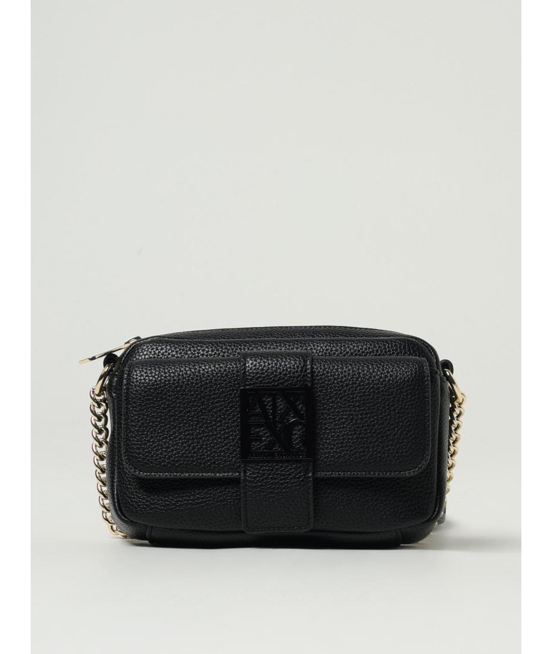 ARMANI EXCHANGE Черная сумка через плечо из искусственной кожи, фото 4