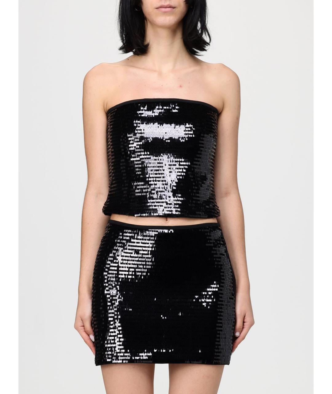 ARMANI EXCHANGE Черная полиэстеровая майка, фото 4