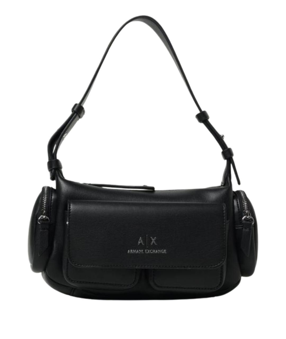 ARMANI EXCHANGE Черная сумка через плечо из искусственной кожи, фото 1