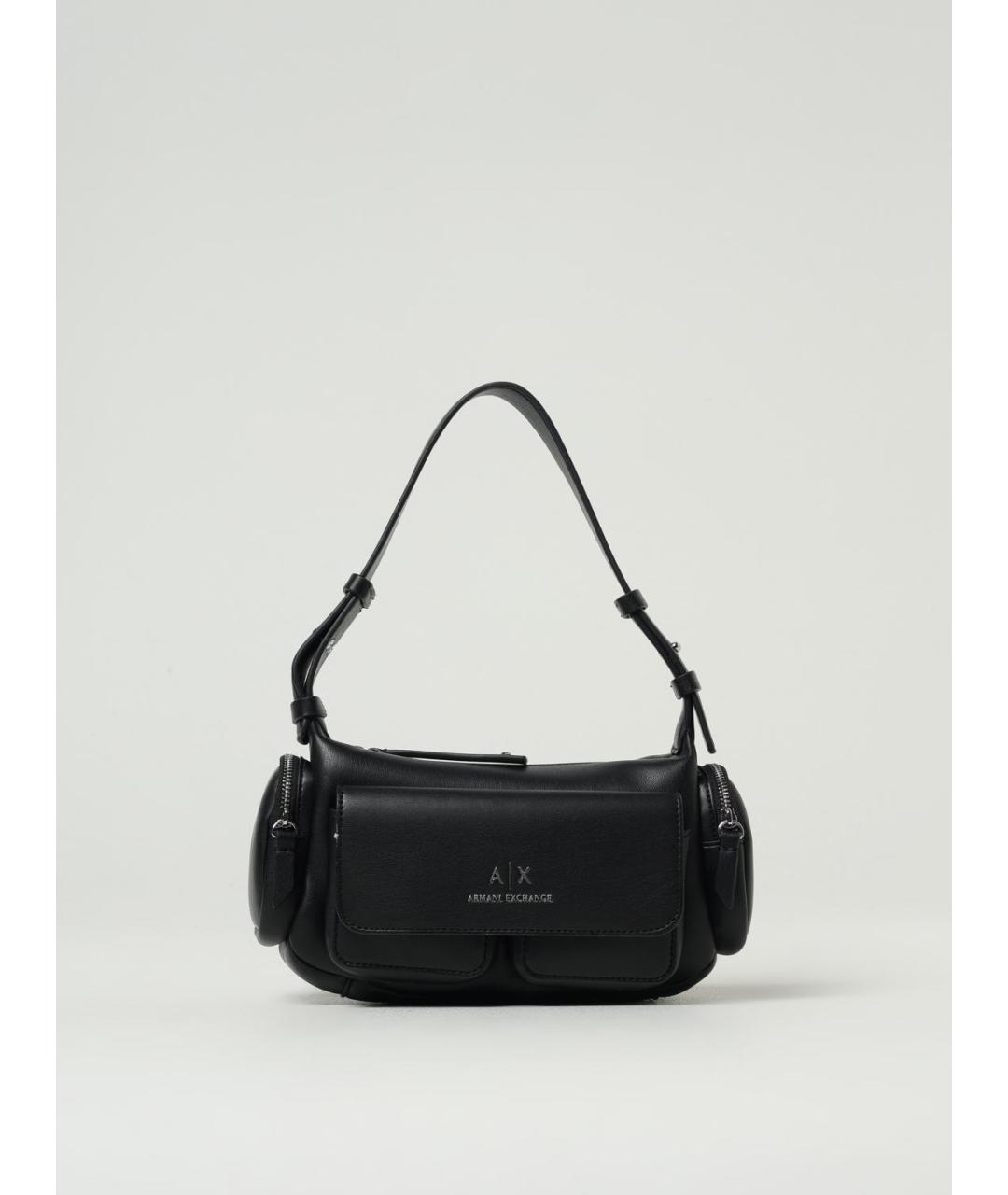 ARMANI EXCHANGE Черная сумка через плечо из искусственной кожи, фото 4