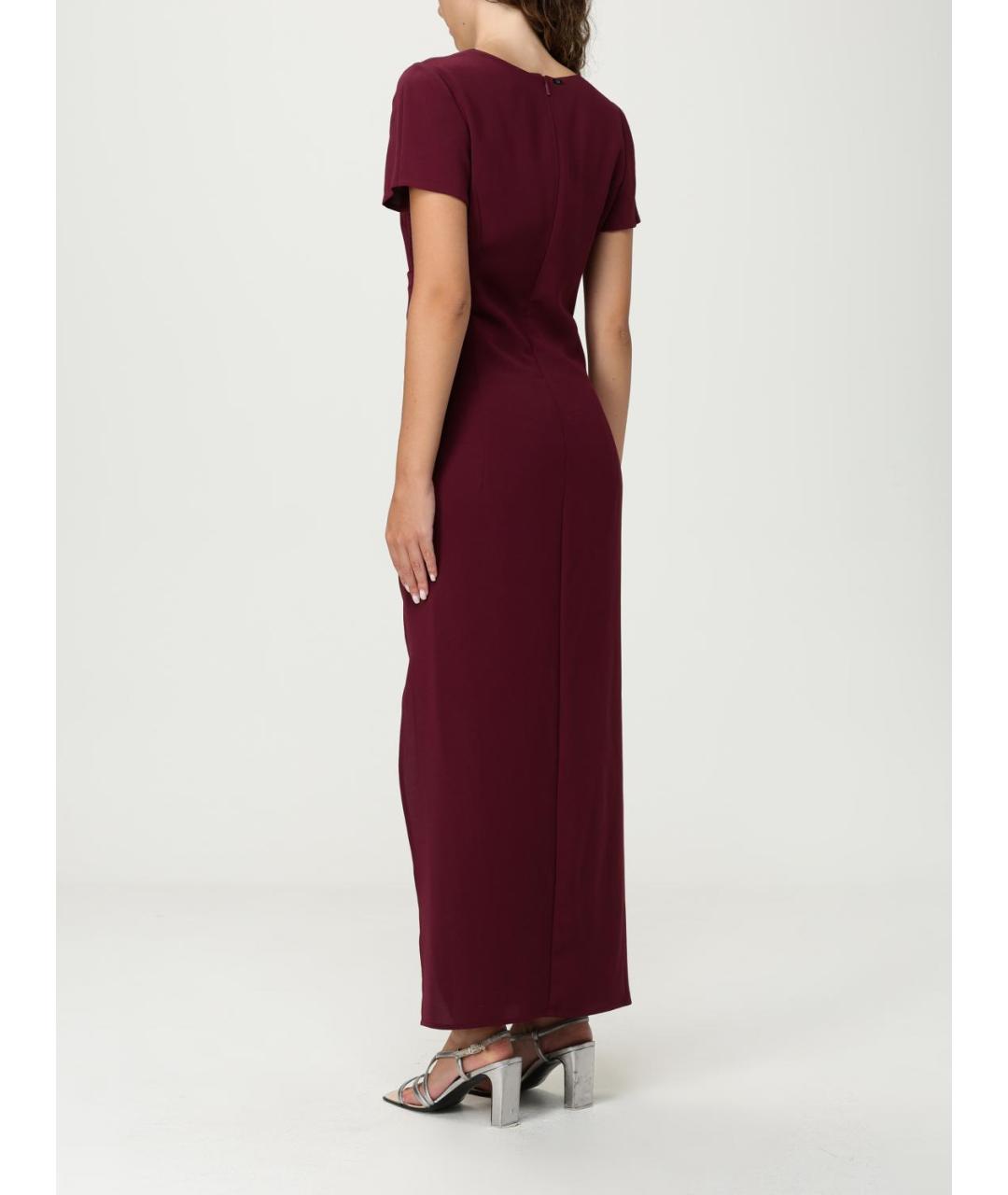 ARMANI EXCHANGE Бордовое полиэстеровое вечернее платье, фото 2