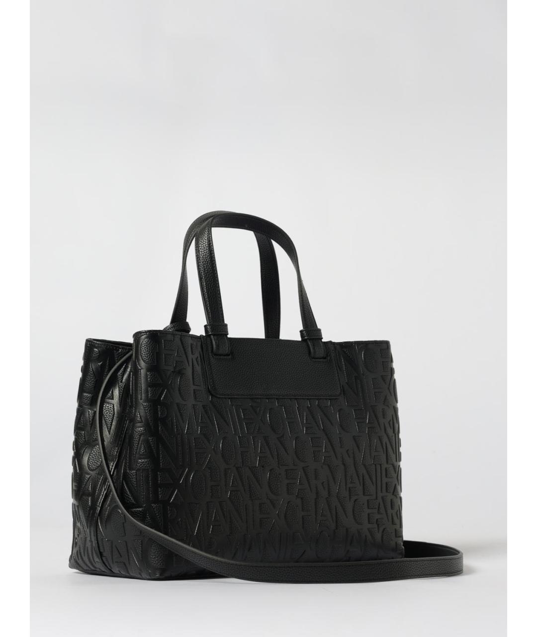 ARMANI EXCHANGE Черная сумка тоут из искусственной кожи, фото 2