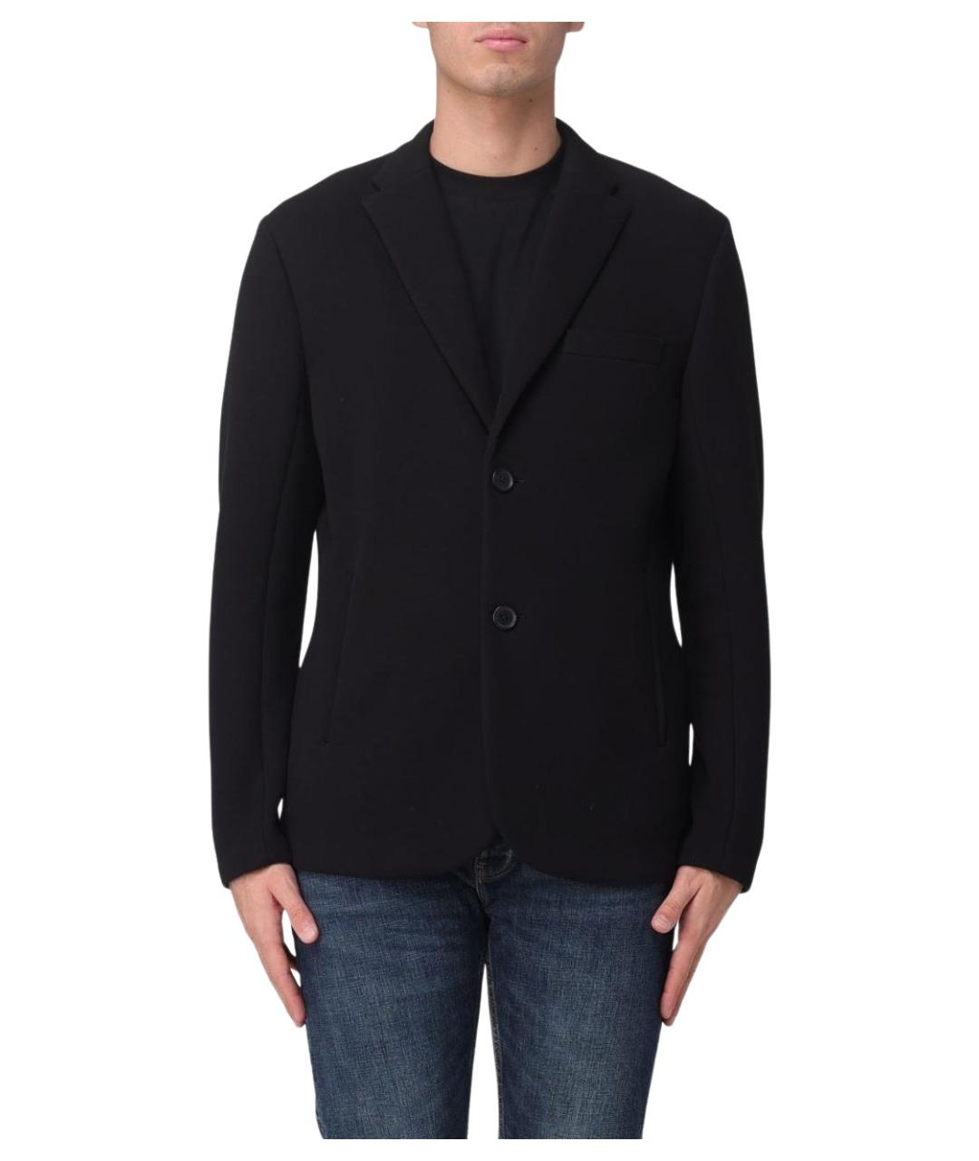 ARMANI EXCHANGE Черный хлопковый пиджак, фото 1
