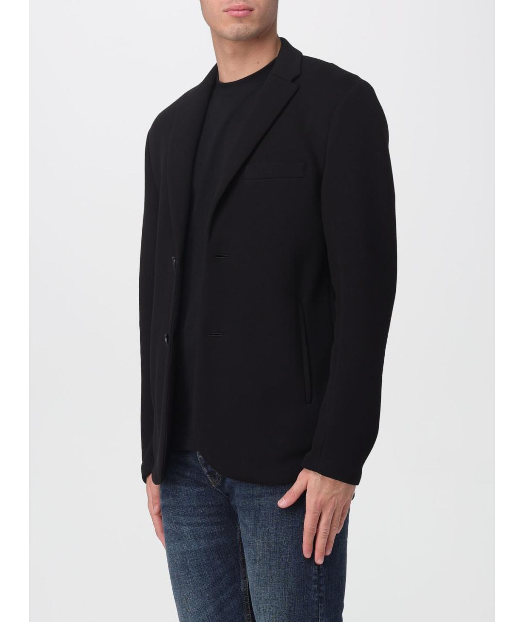 ARMANI EXCHANGE Черный хлопковый пиджак, фото 3